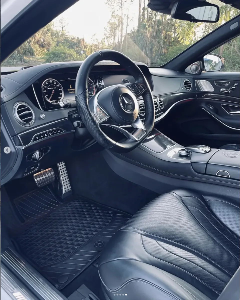 Coated leather seats in a Mercedes interior